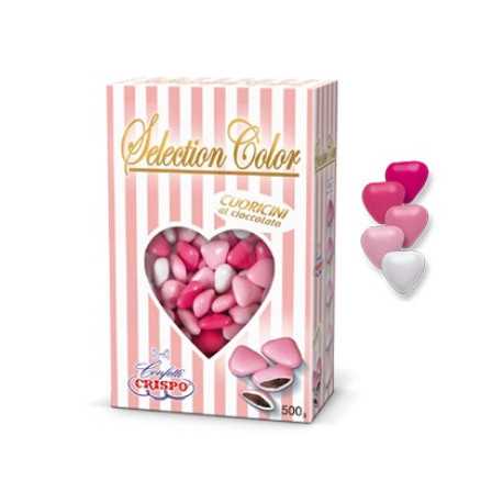 Confetti Cuoricini Mignon Selection Color Rosa in confezione da 500 g Confetti Cuoricini Mignon Selection Color Rosa in confezione da 500 g