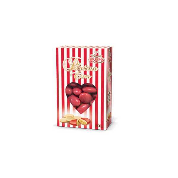 Confetti rossi con 42% di mandorla minimo Pelatina Etna di Crispo in confezione da 400 g