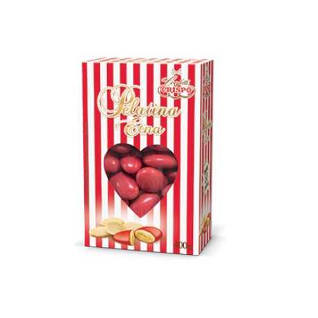 Confetti rossi con 42% di mandorla minimo Pelatina Etna di Crispo in confezione da 400 g Confetti rossi con 42% di mandorla minimo Pelatina Etna di Crispo in confezione da 400 g
