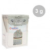Colorante in polvere Sparkle Argento Puro o perlato scintillante, concentrato, idrosolubile, alimentare in bustina da 3 g Colorante in polvere Sparkle Argento Puro o perlato scintillante, concentrato, idrosolubile, alimentare in bustina da 3 g