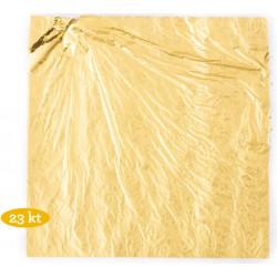 5 Fogli di oro alimentare 23 carati da 86 x 86 mm da Decora