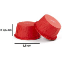 25 Pirottini rossi in carta increspata diametro 55 ed altezza 35 mm da Decora