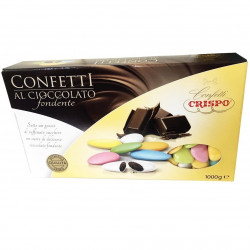 Confetti Amorini Crispo in colori assortiti da 1 Kg: cioccolato a forma di cuore colorati