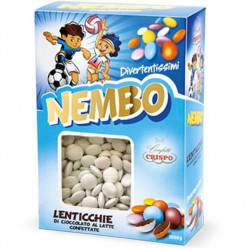 Confetti Nembo Lenticchie bianche di Cioccolato al latte da 1kg di Crispo