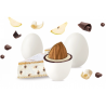 Maxtris Ricotta e Pera al Cioccolato: confetti bianchi con mandorla tostata cioccolato bianco al crema