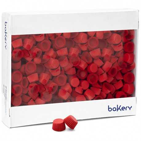 5000 Pirottini Mini Bonbon rossi in carta forno per confetti diametro 2 cm altezza 1,4 cm da Decora