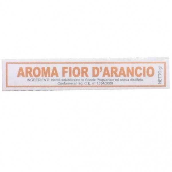 Aroma fior d'arancio liquido da Madma in fiala da 1 g, per aromatizzare impasti e creme per dolci