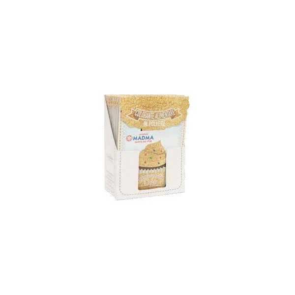 Colorante in polvere Sparkle Oro Puro o perlescente scintillante, idrosolubile uso alimentare in bustina da 3 g di Madma