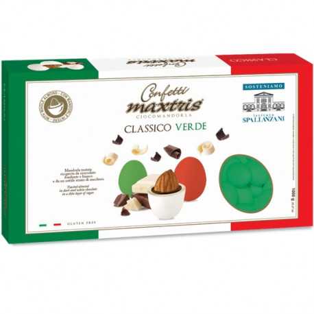 Maxtris Classico Verde, confetti verdi cioco-mandorla da 1 Kg