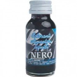 Colorante alimentare liquido Nero, idrosolubile in bottiglia da 35 g