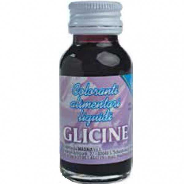 Colorante alimentare liquido Glicine, idrosolubile in bottiglia da 35 g