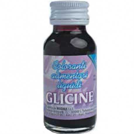 Colorante alimentare liquido Glicine, idrosolubile in bottiglia da 35 g