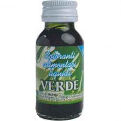 Colorante alimentare liquido Verde, idrosolubile in bottiglia da 35 g