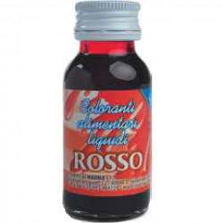 Colorante alimentare liquido Rosso, idrosolubile in bottiglia da 35 g