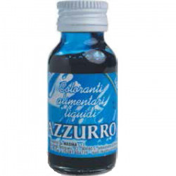 Colorante alimentare liquido azzurro, idrosolubile in bottiglia da 35 g