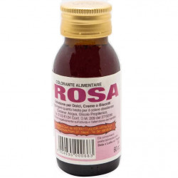 Colorante alimentare liquido rosa, idrosolubile in bottiglia da 60 cc