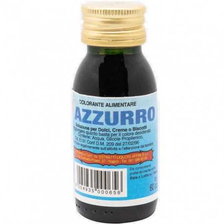 Colorante alimentare liquido Azzurro in bottiglia da 60 cc