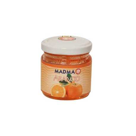 Pasta arancio per gelato e creme pasticcere e torroni, in barattolo da 100 o 200 g, di Madma.