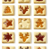 Voila' Cookie Winter Holiday stampo T-Plus+ Puzzle Albero di Natale 24 x 15 cm h 2 cm da Silikomart