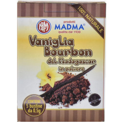 5 Bustine di Vaniglia Bourbon del Madagascar in polvere da 0,5 g da Madma