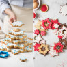 Set 8 taglia-biscotti albero stella di ghiaccio in plastica da Decora Set 8 taglia-biscotti albero stella di ghiaccio in plastica da Decora