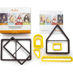 Set 8 Tagliapasta Casetta Marzapane o Casa delle fiabe in plastica da Decora