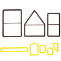 Set 8 tagliapasta casetta marzapane o casa delle fiabe in plastica da Decora
