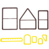 Set 8 tagliapasta casetta marzapane o casa delle fiabe in plastica da Decora Set 8 tagliapasta casetta marzapane o casa delle fiabe in plastica da Decora