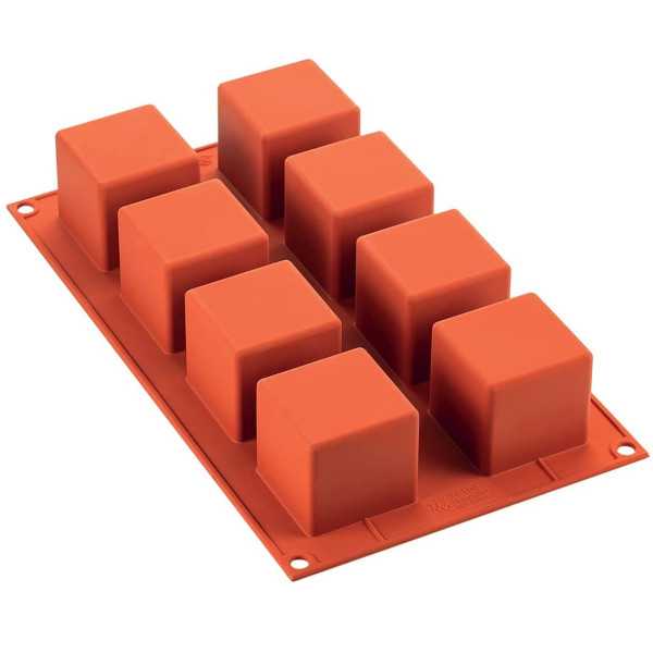 Stampo 8 Cubi o Cube da 5 cm in silicone SF104 di Silikomart