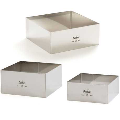 Da 24 a 30 cm Cornice quadrata inox altezza 4,5 cm Da 24 a 30 cm Cornice quadrata inox altezza 4,5 cm