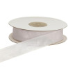 Nastro Organza Bianco 10 mm: rocchetta di nastro per in Organza di colore bianco largo 10 mm e lungo 50 m.