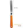 Spatola angolare piatta lunga 24 cm con lama 12,5 cm in acciaio inox da Decora Spatola angolare piatta lunga 24 cm con lama 12,5 cm in acciaio inox da Decora