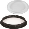 Kit Tarte Ring Round 19 cm Silikomart: kit stampo anello tondo più stampo in silicone per Crostata e Torta da 19 cm