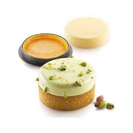 Kit Stampo 6 Crostatine Tonde classiche con Anelli o Kit Tarte Ring Klassik da 7 cm di Silikomart Kit Stampo 6 Crostatine Tonde classiche con Anelli o Kit Tarte Ring Klassik da 7 cm di Silikomart