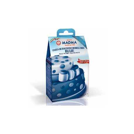 Panetto di pasta di zucchero blu da 250 g di Madma Panetto di pasta di zucchero blu da 250 g di Madma