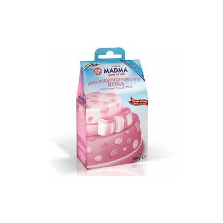 Panetto di pasta di zucchero rosa da 250 g di Madma Panetto di pasta di zucchero rosa da 250 g di Madma