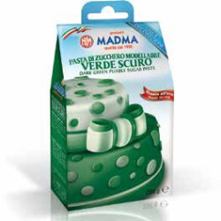 Pasta di Zucchero Verde Scuro Madma (250g) – Pronta all’Uso per Coperture e Modellaggio