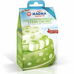 Panetto di pasta di zucchero verde chiaro da 250 g di Madma