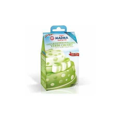 Panetto di pasta di zucchero verde chiaro da 250 g di Madma