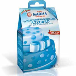 Pasta di Zucchero Azzurro Madma (250g) – Pronta all’Uso per Coperture e Modellaggio