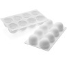 Truffles 120 Silikomart: stampo silicone 8 tartufi monoporzione di ø6,2 cm Truffles 120 Silikomart: stampo silicone 8 tartufi monoporzione di ø6,2 cm