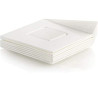 Set 100 vassoi quadrati in plastica bianca di lato 83x83xh19 mm, riutilizzabili per monoporzioni da Silikomart Set 100 vassoi quadrati in plastica bianca di lato 83x83xh19 mm, riutilizzabili per monoporzioni da Silikomart