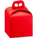 Scatola Porta panettone Alto in cartoncino color Rosso Seta da 200 x 200 mm h 180 mm