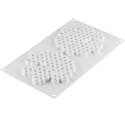 Stampo Miel 80 in silicone bianco per 2 forme o decori ad alveoli esagonali di 14 cm da Silikomart