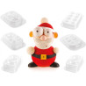 Kit Santa Babbo Natale Cioccolato 3D: set 6 stampi Termoformati da Silikomart