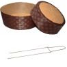 Kit Spillone in acciaio da 50 cm con 2 Stampi Panettone Basso in cellulosa da 3 Kg Kit Spillone in acciaio da 50 cm con 2 Stampi Panettone Basso in cellulosa da 3 Kg