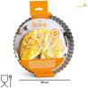 Stampo Crostata Tonda Fondo Mobile diametro 28 cm altezza 3,5 cm in acciaio antiaderente da Decora Stampo Crostata Tonda Fondo Mobile diametro 28 cm altezza 3,5 cm in acciaio antiaderente da Decora