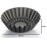 Stampo forma babà o budino margherita senza tubo diametro 32 cm altezza 9 cm in alluminio teflonato Stampo forma babà o budino margherita senza tubo diametro 32 cm altezza 9 cm in alluminio teflonato