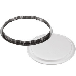 Kit Tarte Ring Round: 1 stampo anello microforato e 1 stampo in silicone per Crostata Tonda di Varie Misure