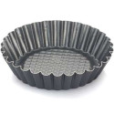 Formina Crostatina Tonda con Fondo Rialzato in alluminio antiaderente di diametro 10 cm e 12 cm